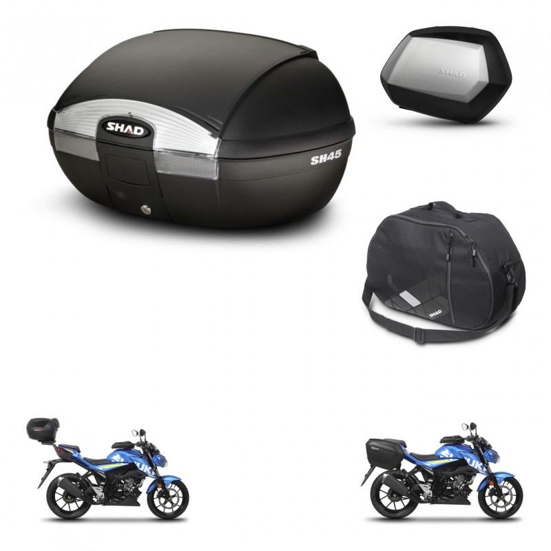 SHAD SH35 PREMIUM suitcases + mounting bracket SH45 trunk accessories KIT-459858
