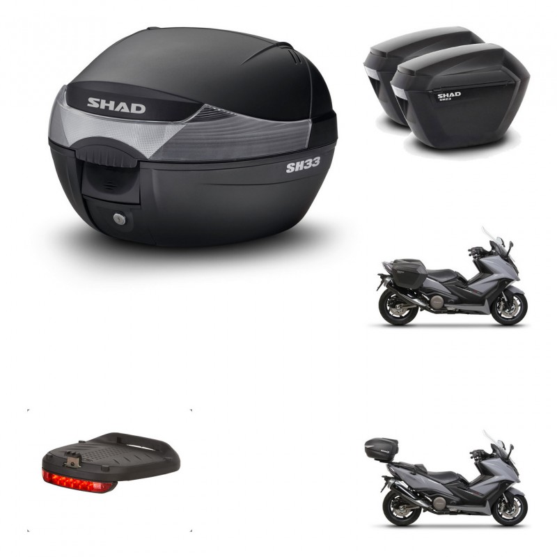 SHAD Maletas sh23 + soporte montaje baul SH33 accesorios KIT-459867