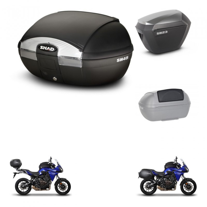 SHAD SH23 alu suitcases + mounting bracket SH45 trunk accessories KIT-459875