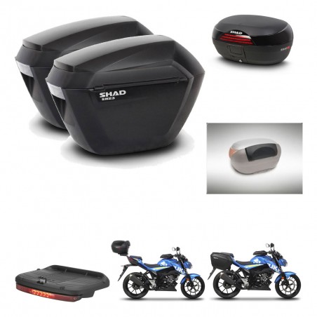 SHAD SH46 trunk + mounting bracket sh23 suitcases accessories 45 L KIT-459882