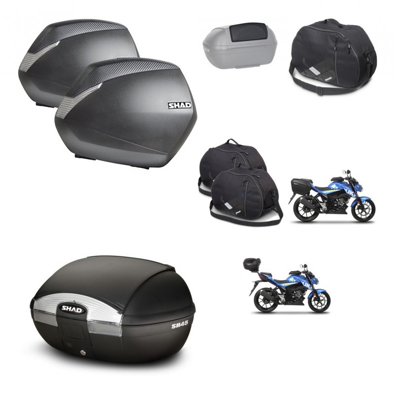 SHAD SH45 trunk + mounting bracket SH36 suitcases accessories KIT-459893