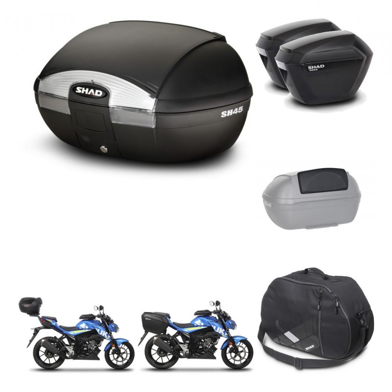 SHAD SH23 suitcases + mounting bracket SH45 trunk accessories KIT-459894