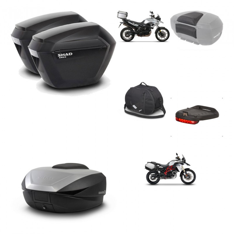 SHAD SH59 trunk + mounting bracket sh23 suitcases accessories 59L KIT-459912