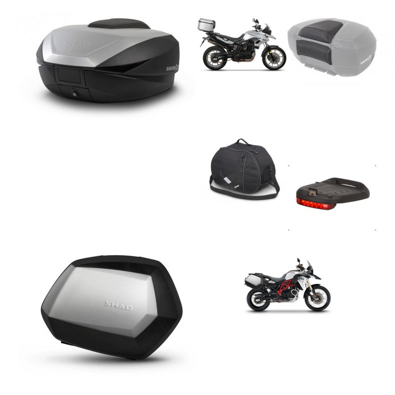 SHAD SH35 PREMIUM suitcases + mounting bracket SH59 trunk accessories 59L KIT-459913