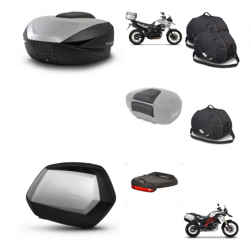 SHAD SH35 PREMIUM suitcases + mounting bracket SH59 trunk accessories 59L KIT-459914