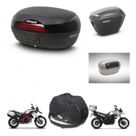 SHAD SH23 alu suitcases + mounting bracket SH46 trunk accessories 45 L KIT-459935