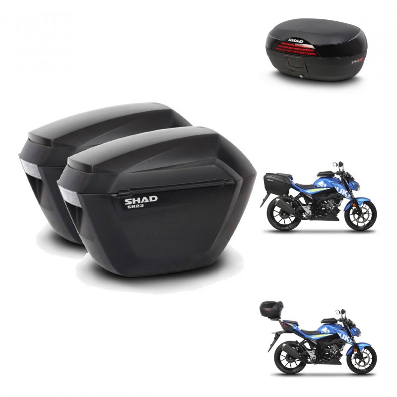 SHAD SH46 trunk + mounting bracket sh23 suitcases 45 L KIT-459962