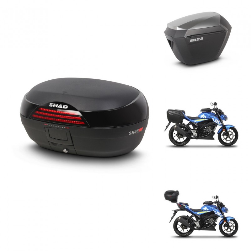 SHAD Maletas sh23 alu + soporte montaje baul SH46 45 L KIT-459965