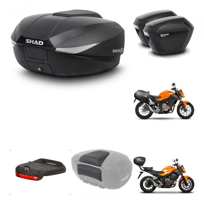 SHAD Maletas sh23 + soporte montaje baul SH58 accesorios KIT-459981
