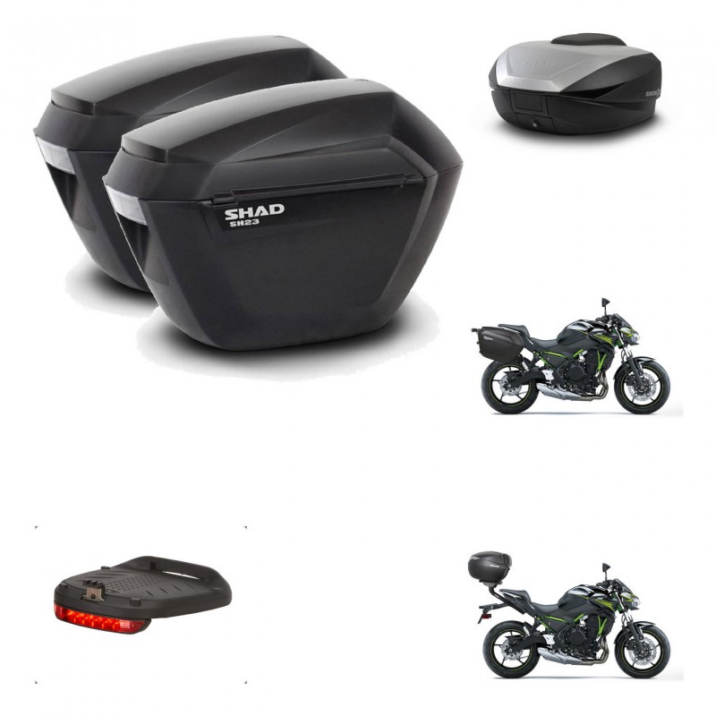 SHAD SH59 trunk + mounting bracket sh23 suitcases accessories 59L KIT-459989