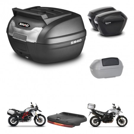 SHAD Maletas sh23 + soporte montaje baul SH40 parrilla superior accesorios KIT-459993