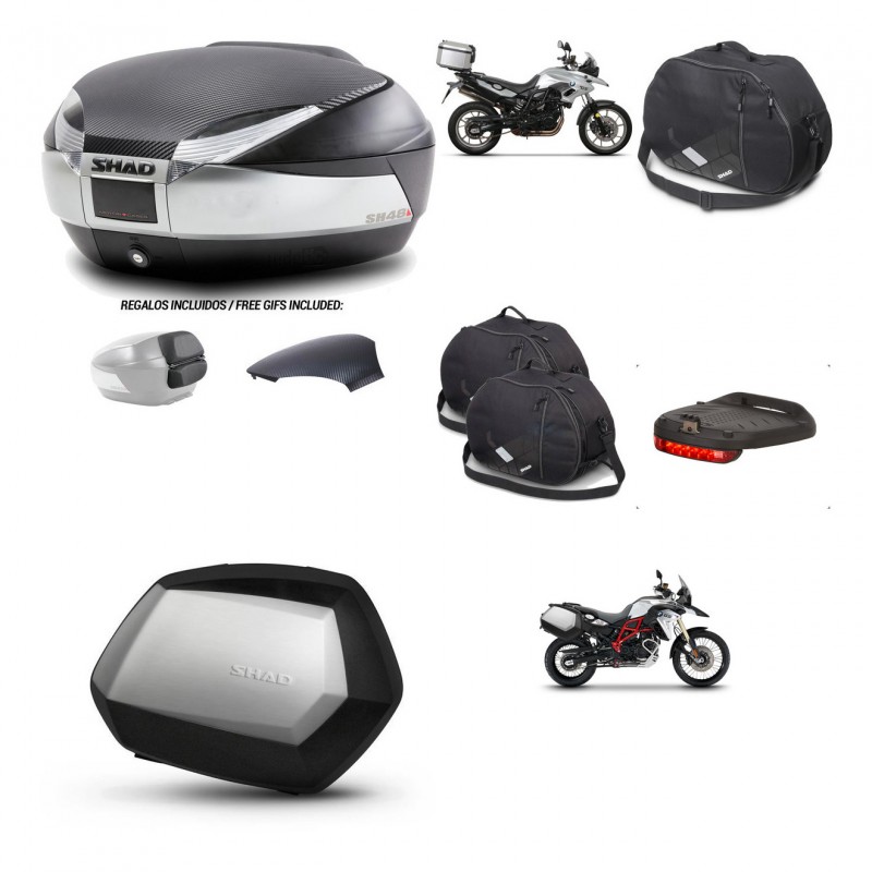 SHAD SH35 PREMIUM suitcases + mounting bracket SH48 trunk backrest cover accessories KIT-460003