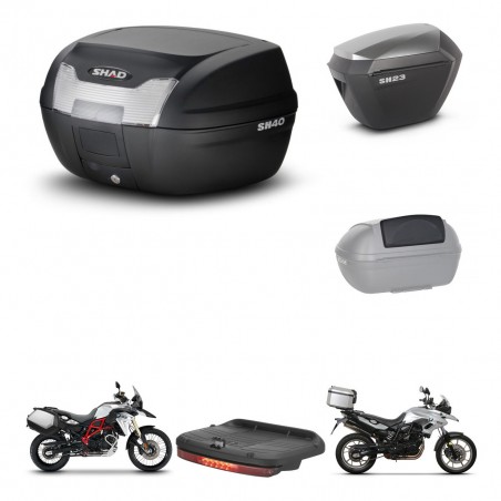 SHAD Maletas sh23 alu + soporte montaje baul SH40 accesorios KIT-460016