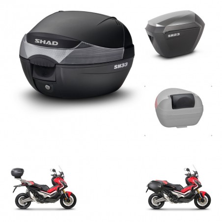 SHAD Maletas sh23 alu + soporte montaje baul SH33 accesorios KIT-460078