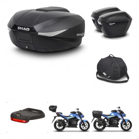 SHAD Maletas sh23 + soporte montaje baul SH58 accesorios KIT-460087