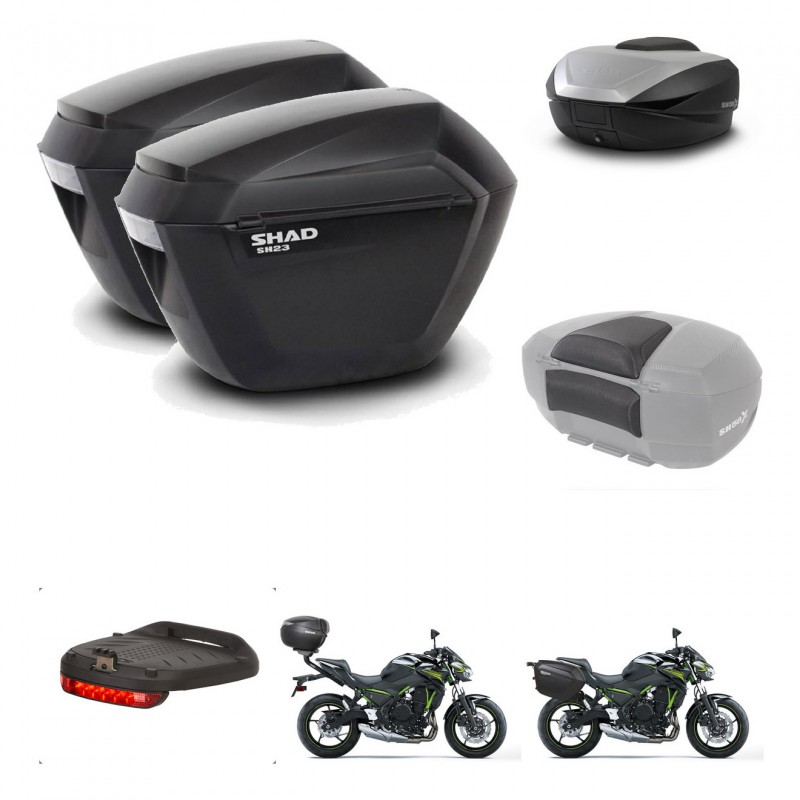 SHAD SH59 trunk + mounting bracket sh23 suitcases accessories 59L KIT-460099