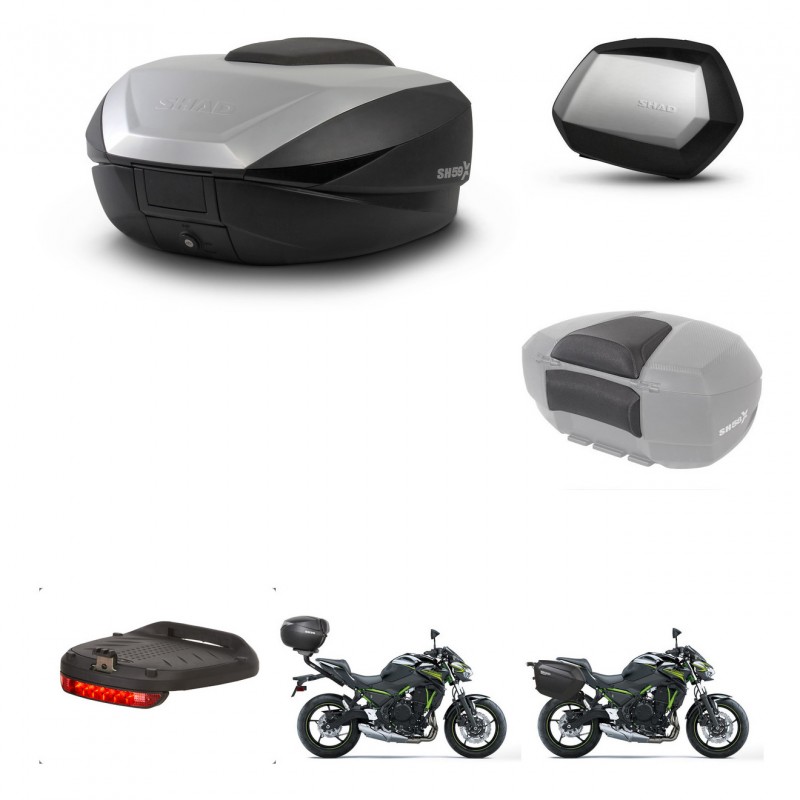 SHAD SH35 PREMIUM suitcases + mounting bracket SH59 trunk accessories 59L KIT-460100