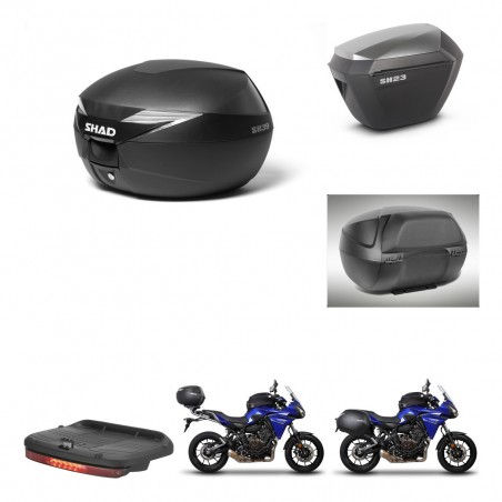 SHAD SH23 alu suitcases + mounting bracket SH39 trunk accessories KIT-460125