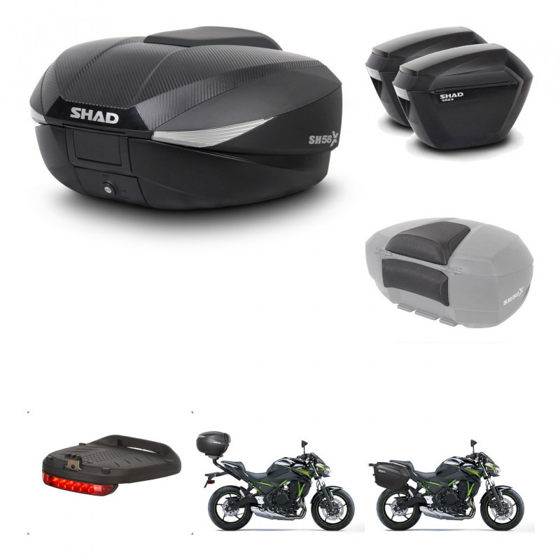 SHAD Maletas sh23 + soporte montaje baul SH58 accesorios KIT-460128