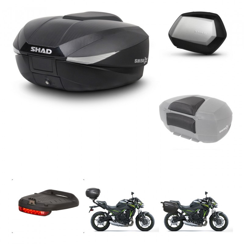 SHAD SH35 PREMIUM suitcases + mounting bracket SH58 trunk accessories KIT-460129