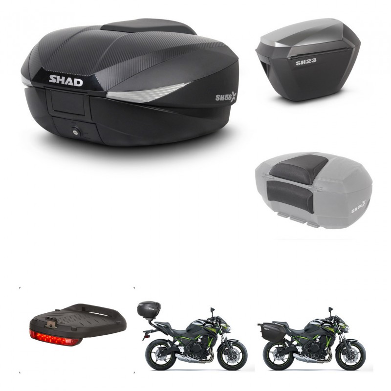 SHAD Maletas sh23 alu + soporte montaje baul SH58 accesorios KIT-460131