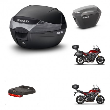 SHAD Maletas sh23 alu + soporte montaje baul SH33 accesorios KIT-460139