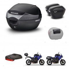 SHAD Maletas sh23 + soporte montaje baul SH33 accesorios KIT-460161