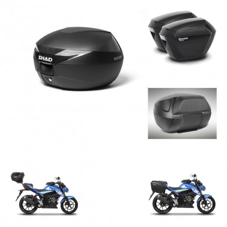 SHAD SH23 suitcases + mounting bracket SH39 trunk accessories KIT-460197