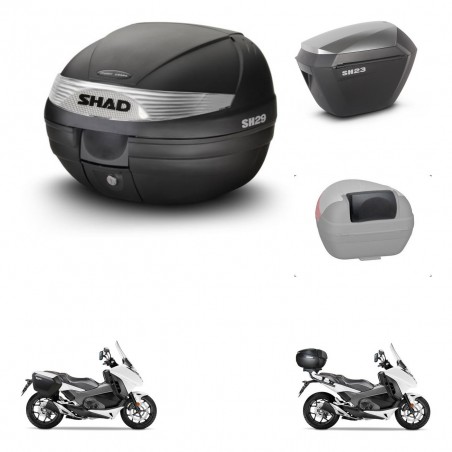SHAD Maletas sh23 alu + soporte montaje baul SH29 accesorios KIT-460210