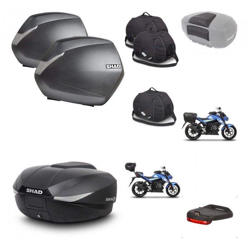 SHAD Baul SH58 + soporte montaje maletas SH36 accesorios KIT-460218