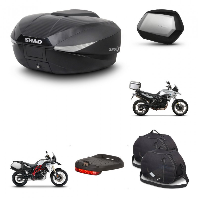 SHAD Maletas SH35 PREMIUM + soporte montaje baul SH58 accesorios KIT-460227