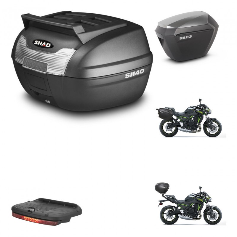 SHAD Maletas sh23 alu + soporte montaje baul SH40 parrilla superior accesorios KIT-460238