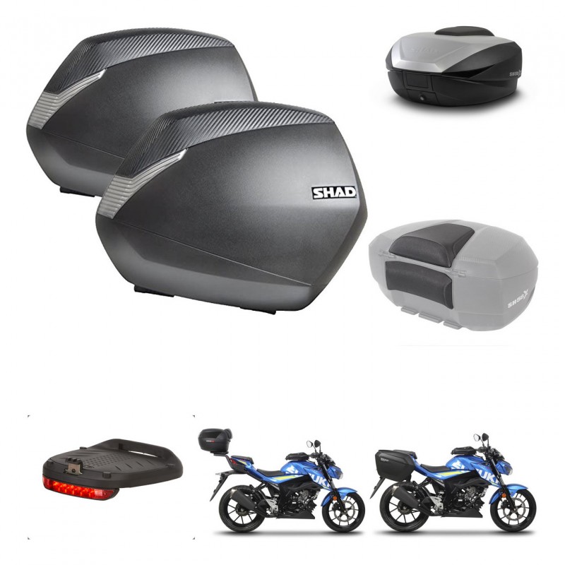 SHAD SH59 trunk + mounting bracket SH36 suitcases accessories 59L KIT-460239