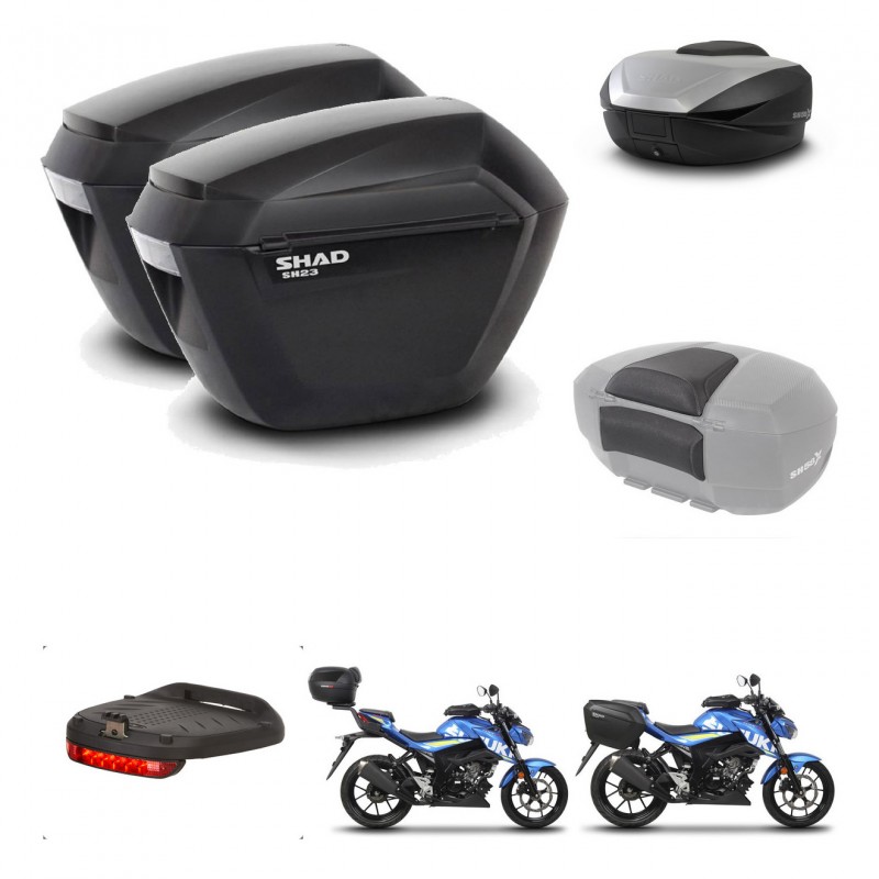 SHAD SH59 trunk + mounting bracket sh23 suitcases accessories 59L KIT-460241