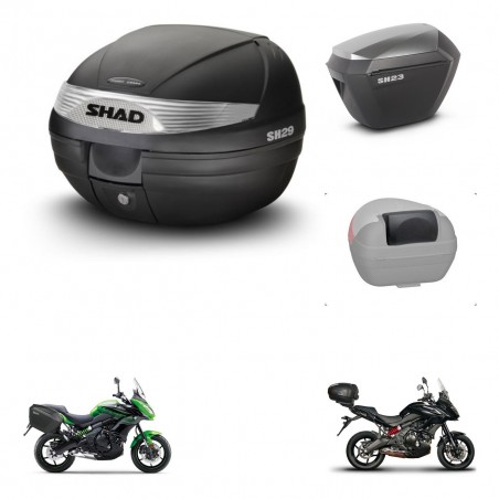 SHAD SH23 alu suitcases + mounting bracket SH29 trunk accessories KIT-460265