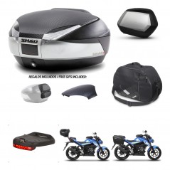 SHAD SH35 PREMIUM suitcases + mounting bracket SH48 trunk backrest cover accessories KIT-460294