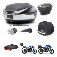 SHAD SH23 alu suitcases + mounting bracket SH48 trunk backrest cover accessories KIT-460296