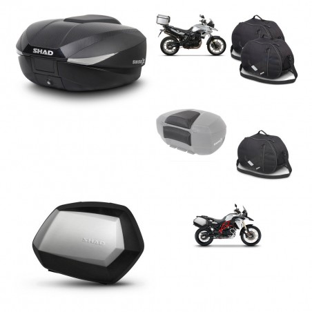 SHAD Maletas SH35 PREMIUM + soporte montaje baul SH58 accesorios KIT-460321