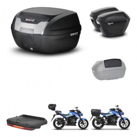 SHAD Maletas sh23 + soporte montaje baul SH40 accesorios KIT-460336