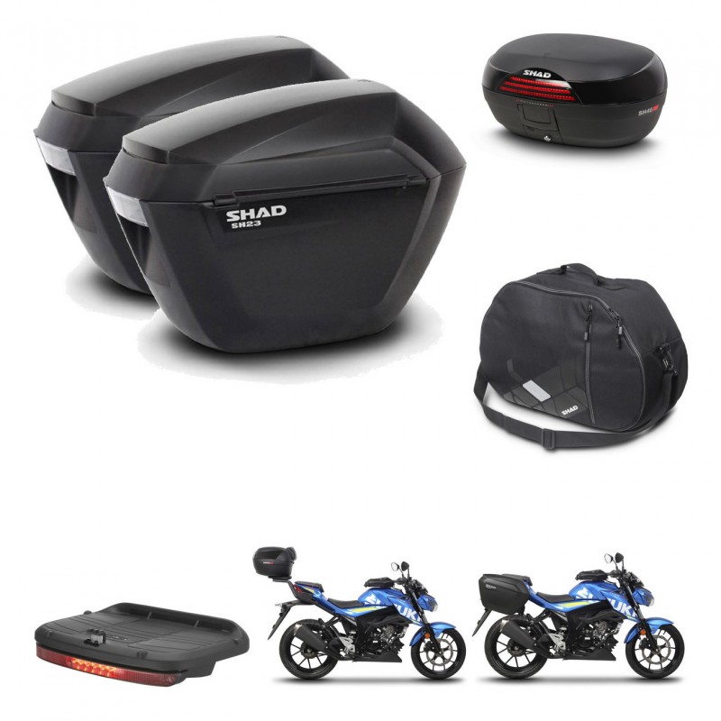 SHAD SH46 trunk + mounting bracket sh23 suitcases accessories 45 L KIT-460340