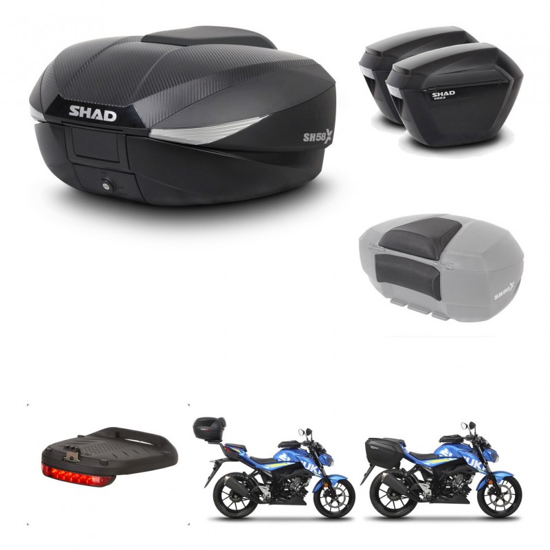 SHAD SH23 suitcases + mounting bracket SH58 trunk accessories KIT-460384