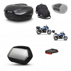 SHAD Maletas SH35 PREMIUM + soporte montaje baul SH58 accesorios KIT-460386