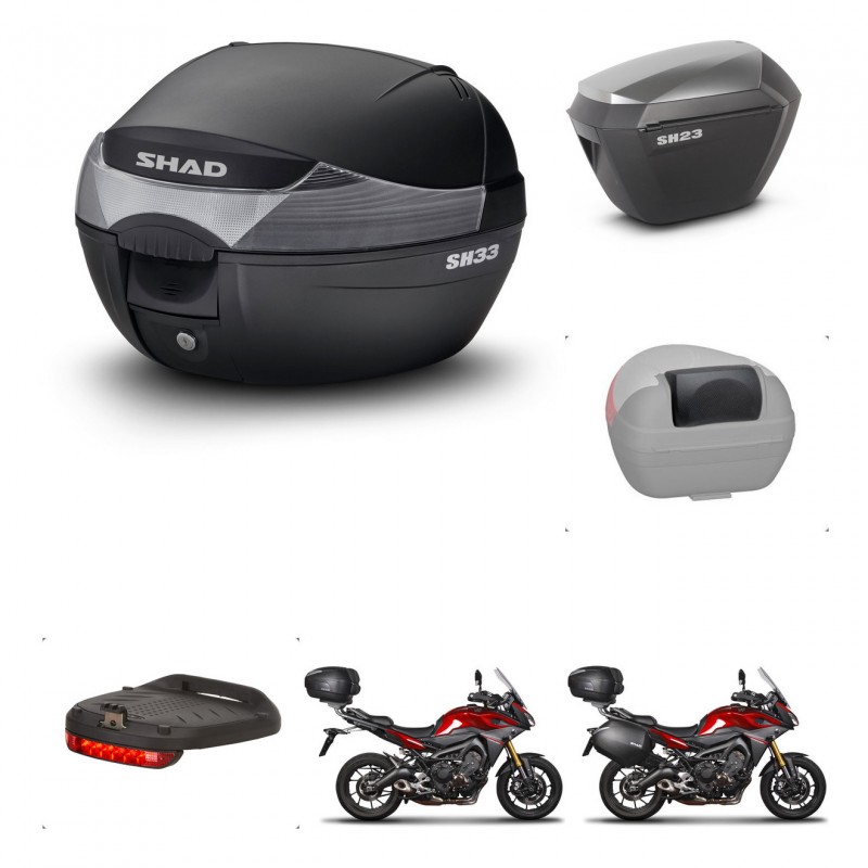 SHAD Maletas sh23 alu + soporte montaje baul SH33 accesorios KIT-460393