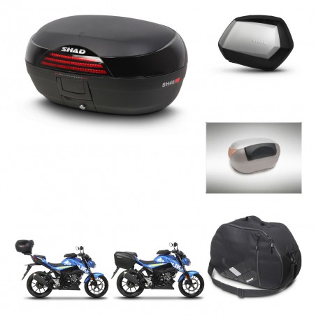 SHAD SH35 PREMIUM suitcases + mounting bracket SH46 trunk accessories 45 L KIT-460397