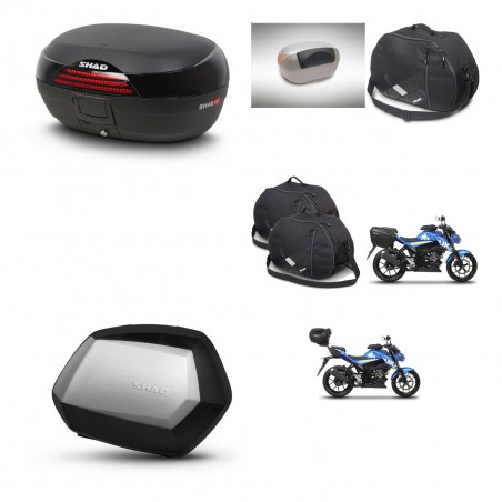 SHAD SH35 PREMIUM suitcases + mounting bracket SH46 trunk accessories 45 L KIT-460398