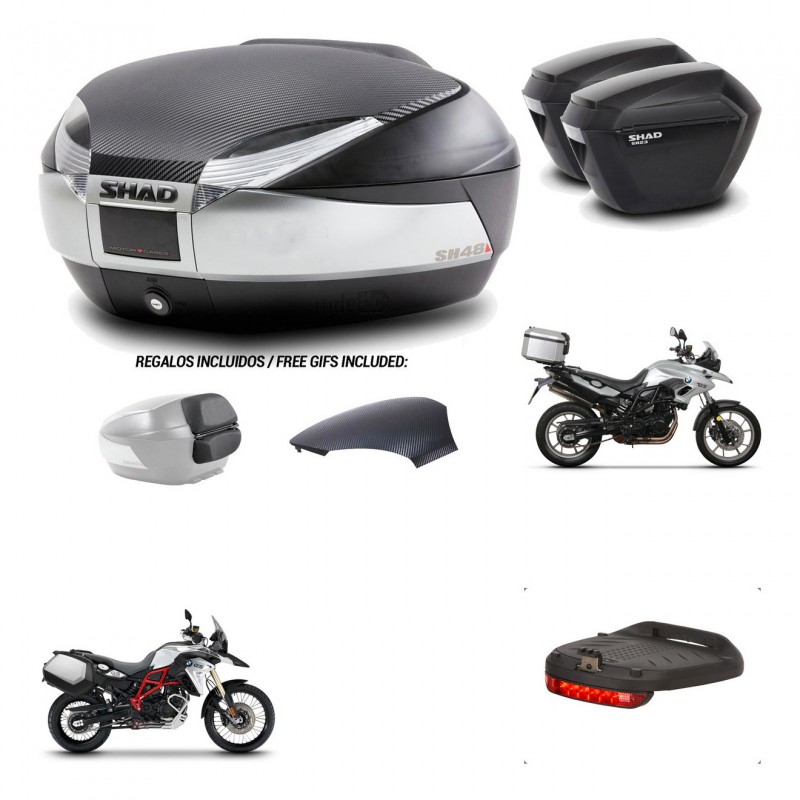 SHAD Suitcases sh23 + mounting bracket trunk SH48 backrest cover accessories KIT-460420