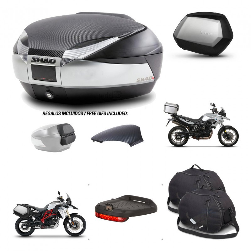 SHAD SH35 PREMIUM suitcases + mounting bracket SH48 trunk backrest cover accessories KIT-460422