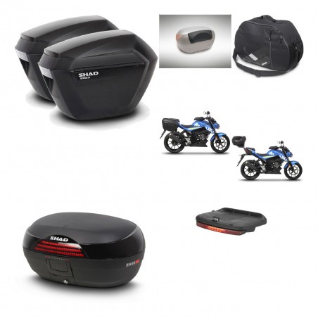 SHAD Baul SH46 + soporte montaje maletas sh23 accesorios 45 L KIT-460466