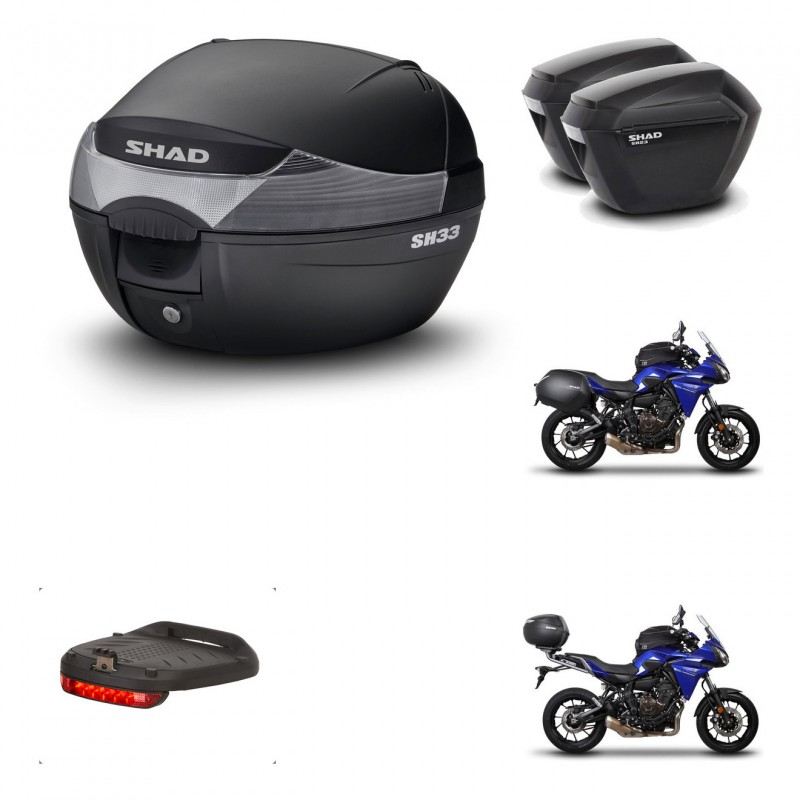 SHAD Maletas sh23 + soporte montaje baul SH33 accesorios KIT-460524