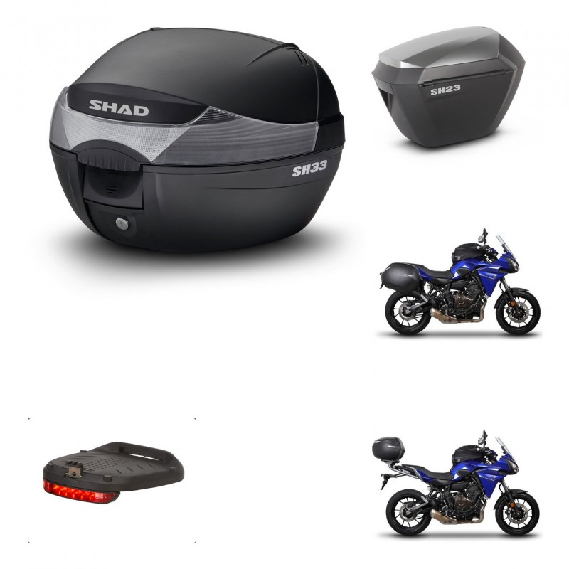 SHAD Maletas sh23 alu + soporte montaje baul SH33 accesorios KIT-460525